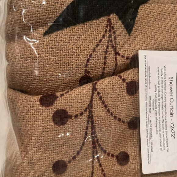 New Country Pip Star Shower Curtain - Picture 3 of 6